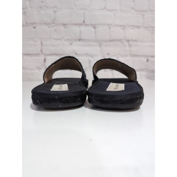 Enzo Angiolini Mathisrm Black Satin Sequin Slide Sandals Womans Size 9 Spain 39 - Picture 8 of 13